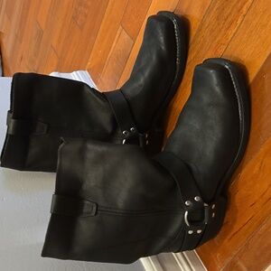 DURANGO harness Boots Engineer Leather Black Men's Western Pull On Shoes Size 14